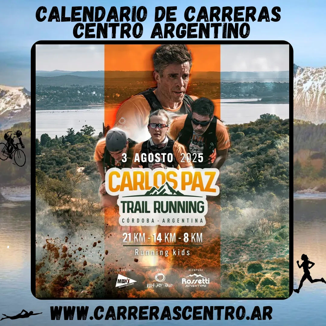 Flyer de Trail Running Villa Carlos Paz 2025