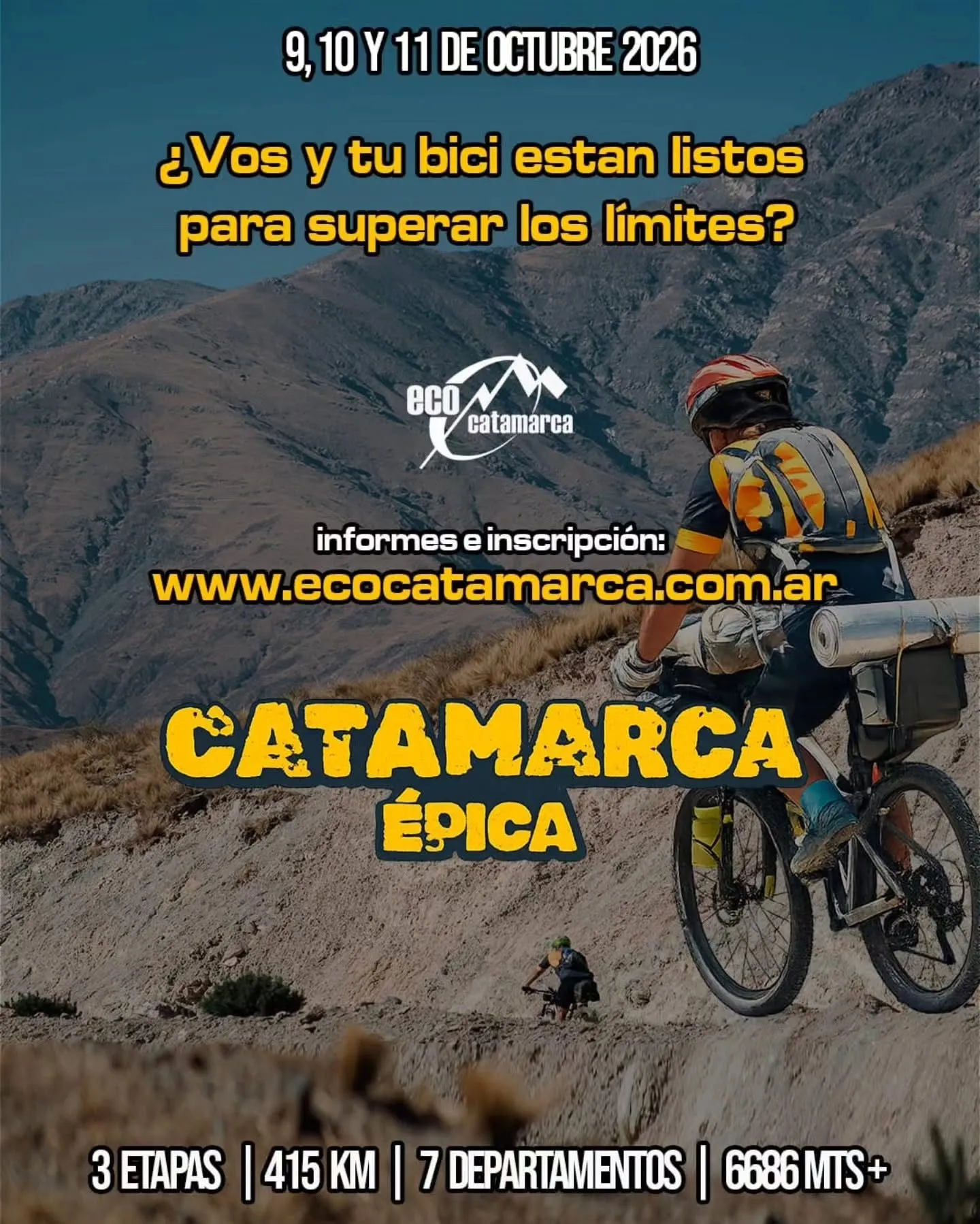 Flyer de Trans Catamarca Épica Bikepacking 2026