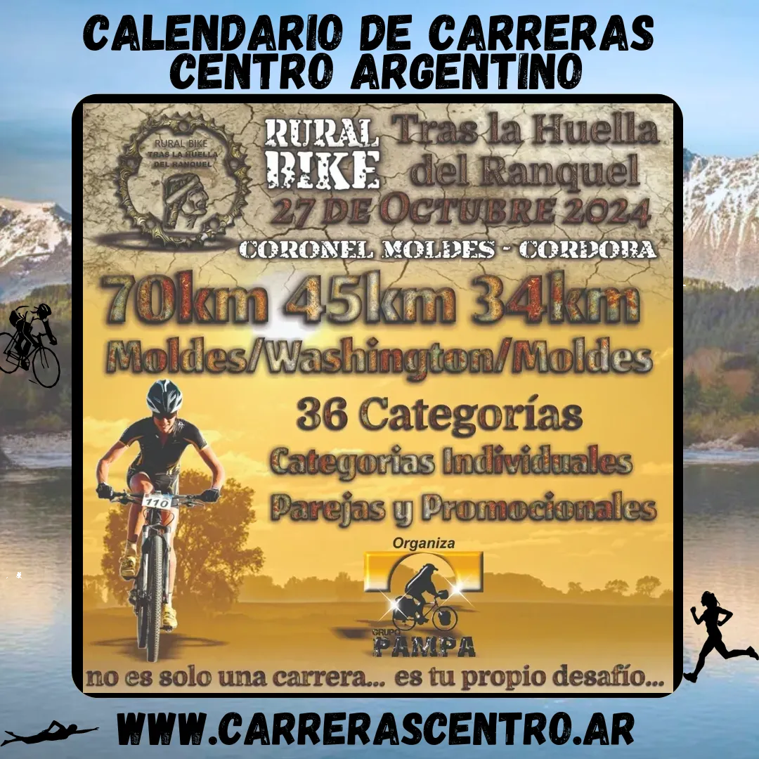 Flyer de Tras la Huella del Ranquel 2024