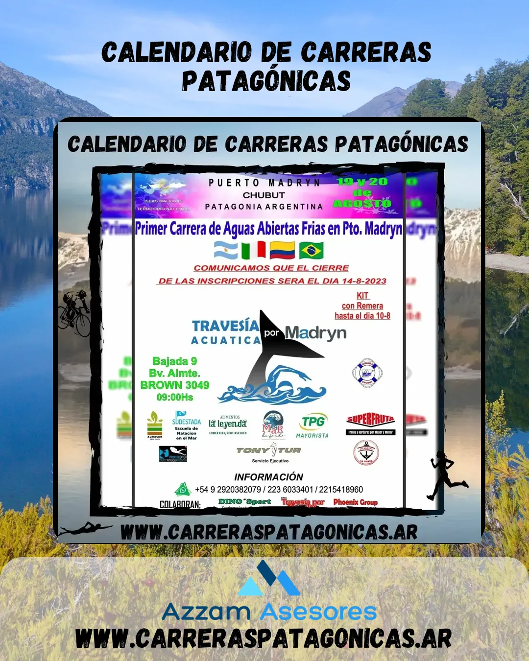 Flyer de Travesía Acuática por Madryn 2023