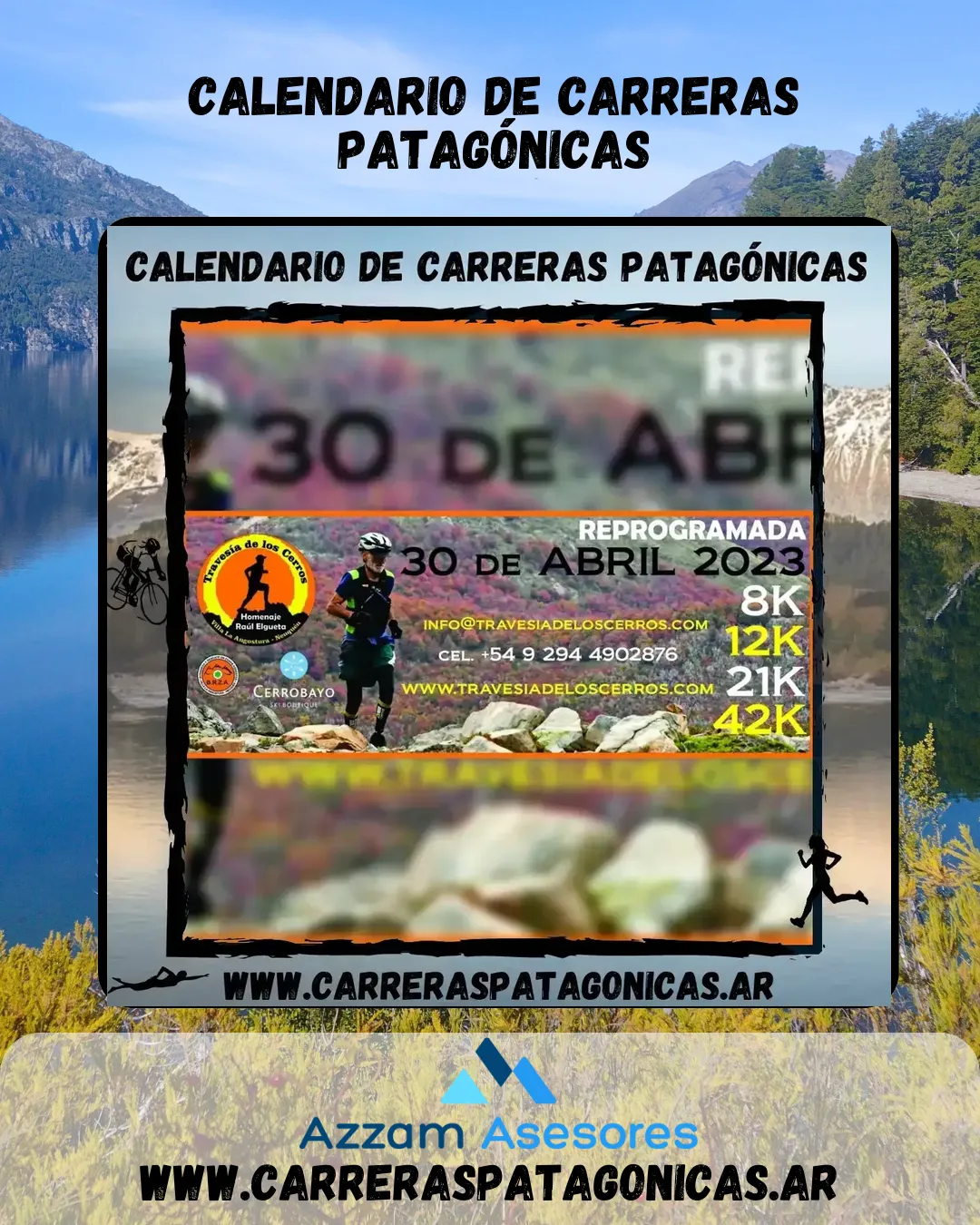 Flyer de Travesía de los Cerros – Homenaje a Raúl Elgueta 2023