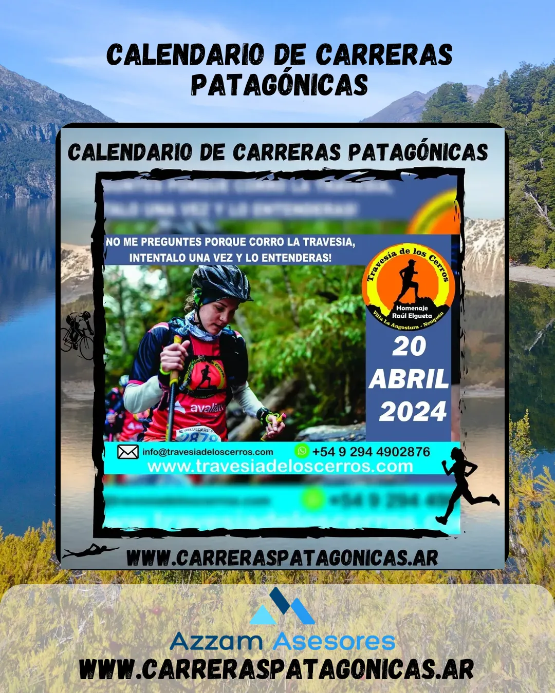 Flyer de Travesía de los Cerros 2024