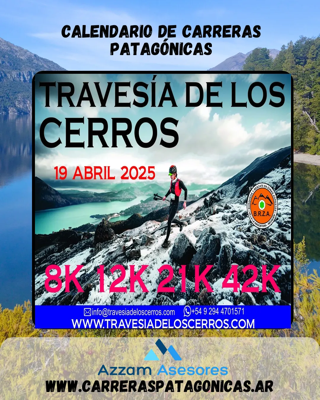 Flyer de Travesía de los Cerros 2025