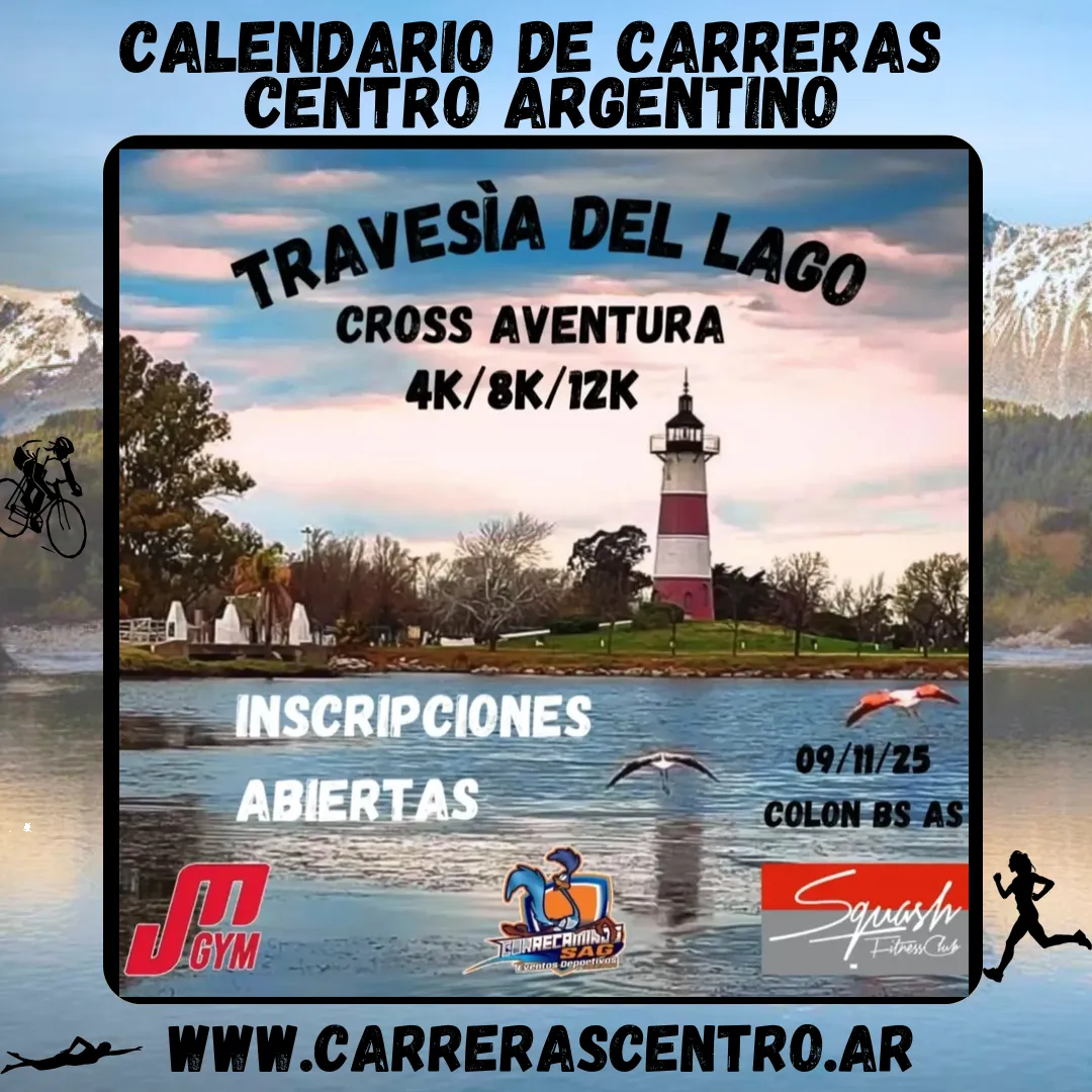 Flyer de Travesía del Lago 2025