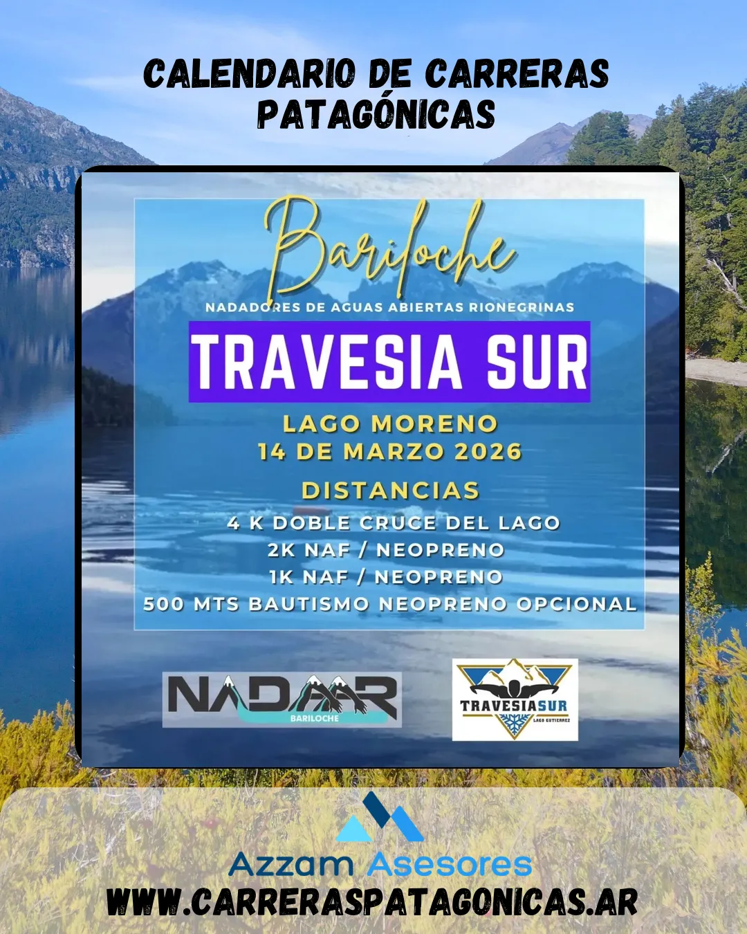 Flyer de Travesía Sur Bariloche 2026