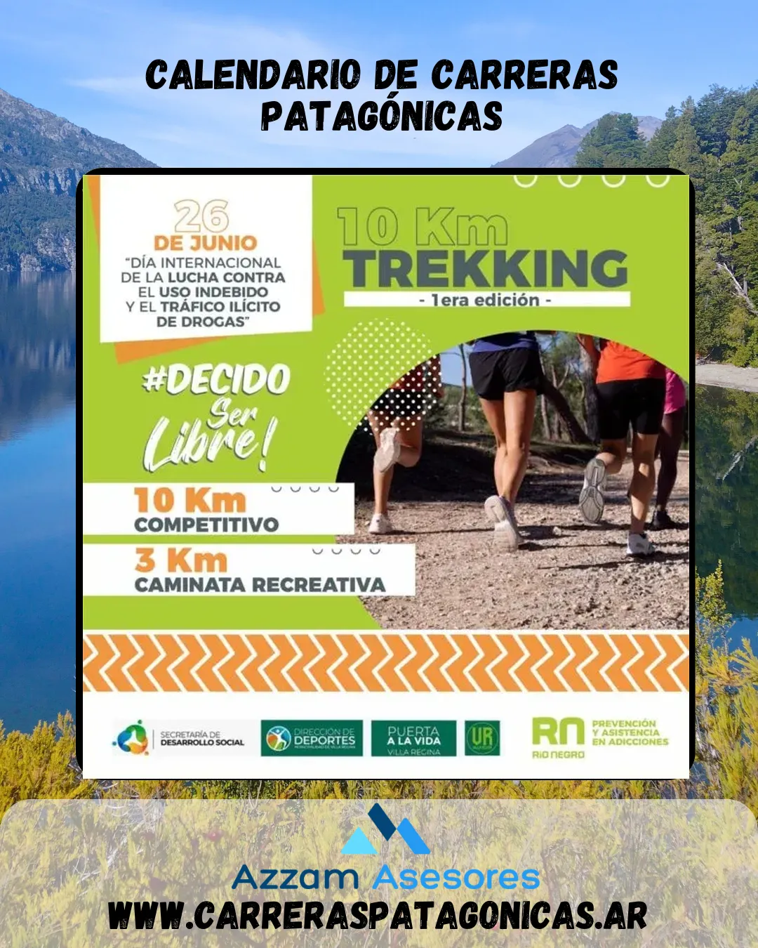Flyer de TREKKING 10K #DECIDOSERLIBRE 2022