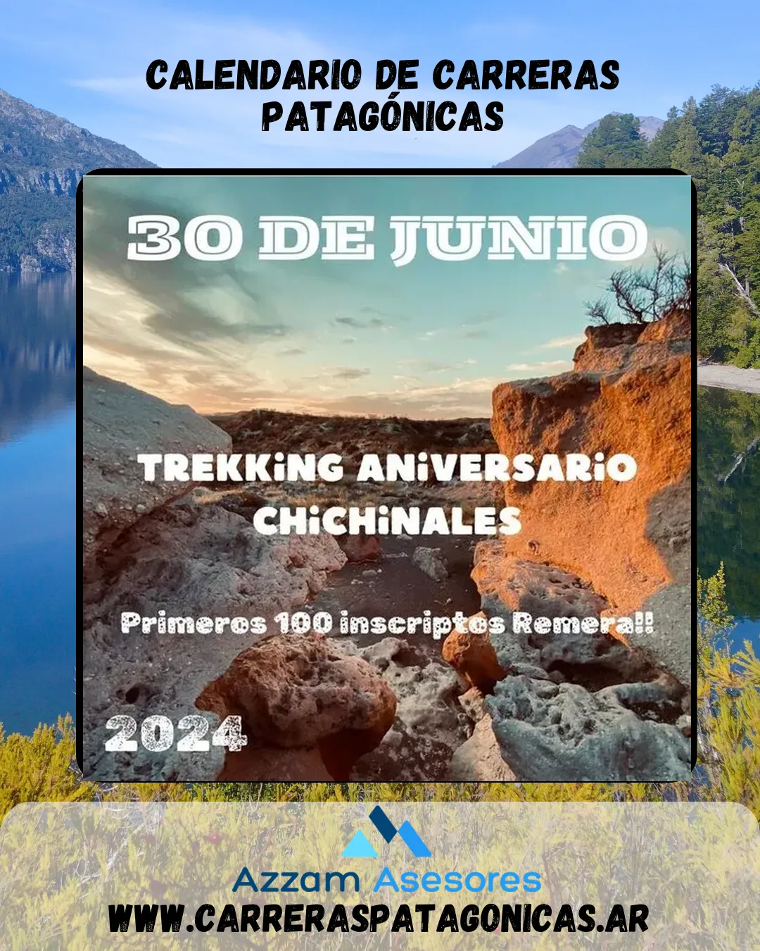 Flyer de Trekking Aniversario Chichinales 2024