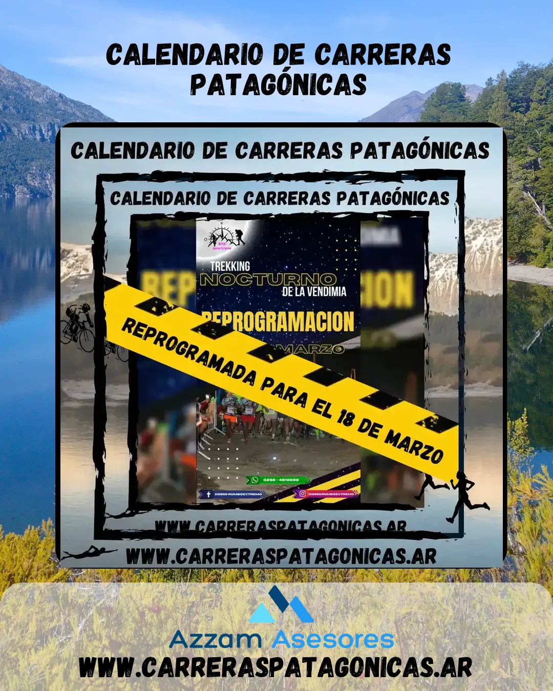 Flyer de Trekking Nocturno de la Vendimia 2023