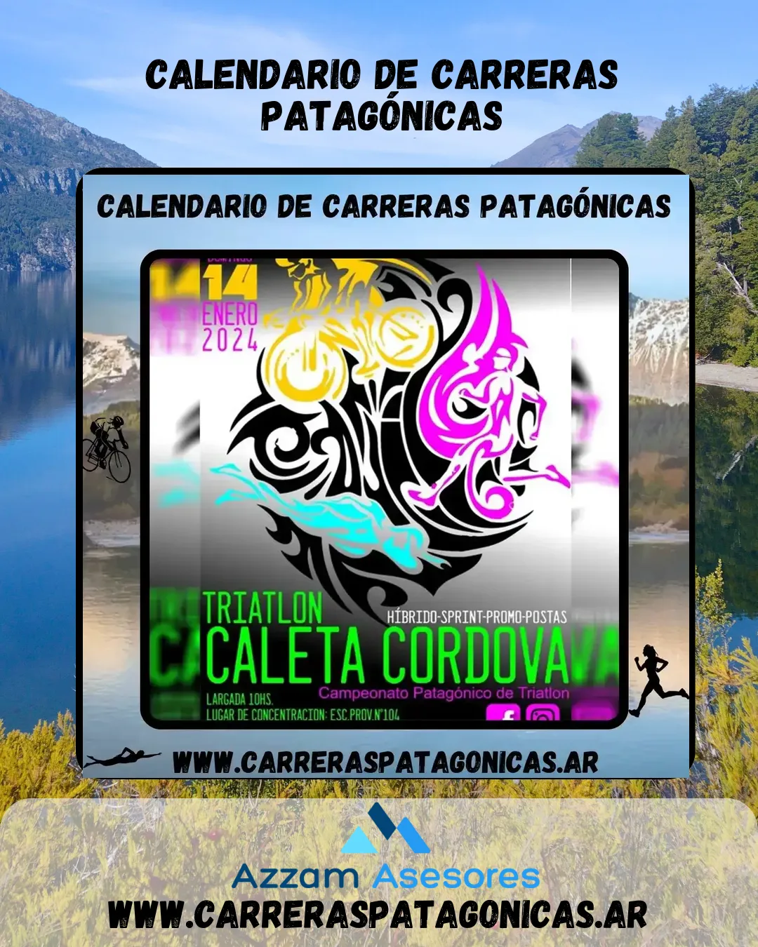 Flyer de Triatlón Caleta Córdova 2024