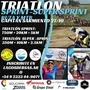 Flyer de Triatlón Capitán Sarmiento 2024