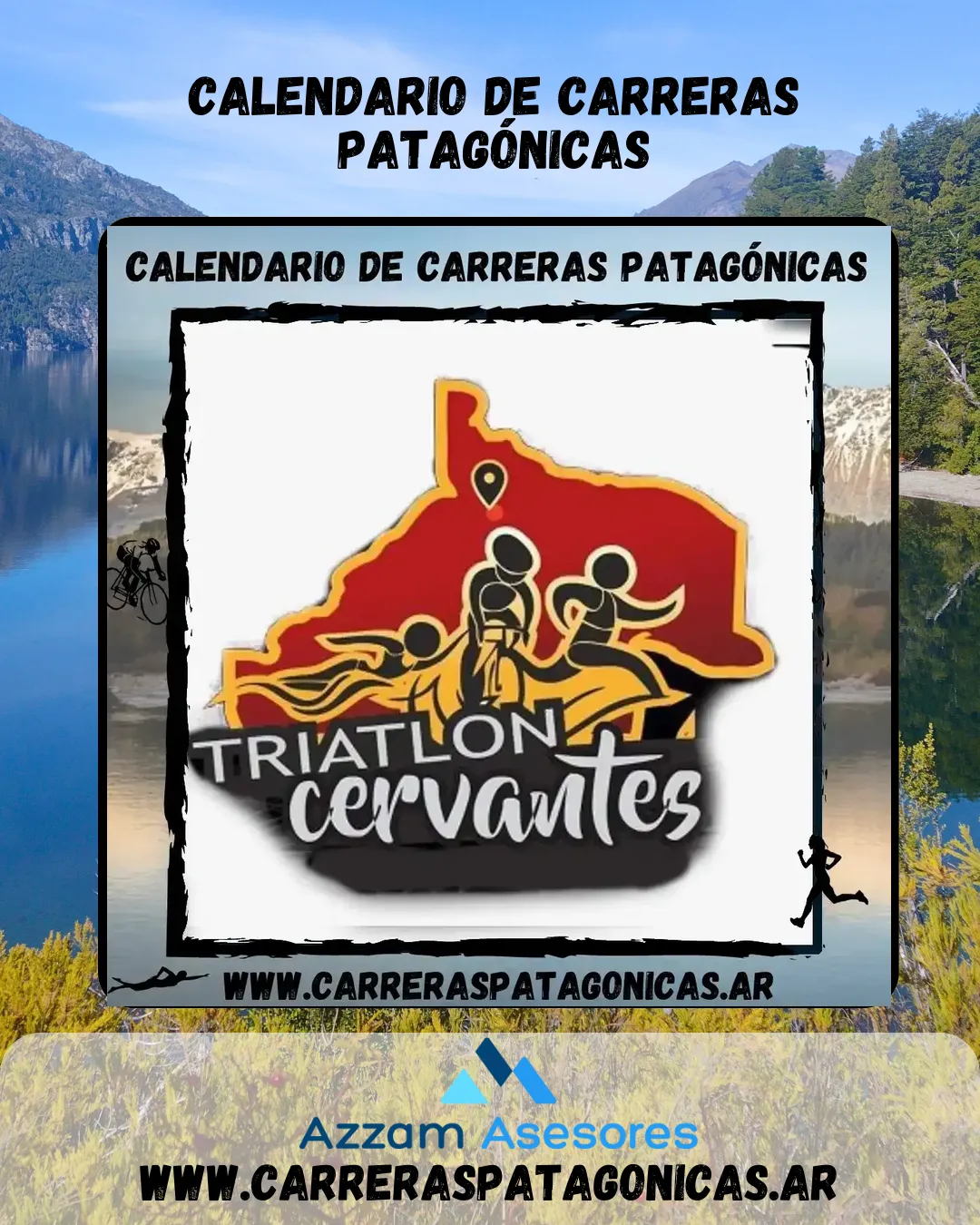 Flyer de Triatlón Cervantes 2023