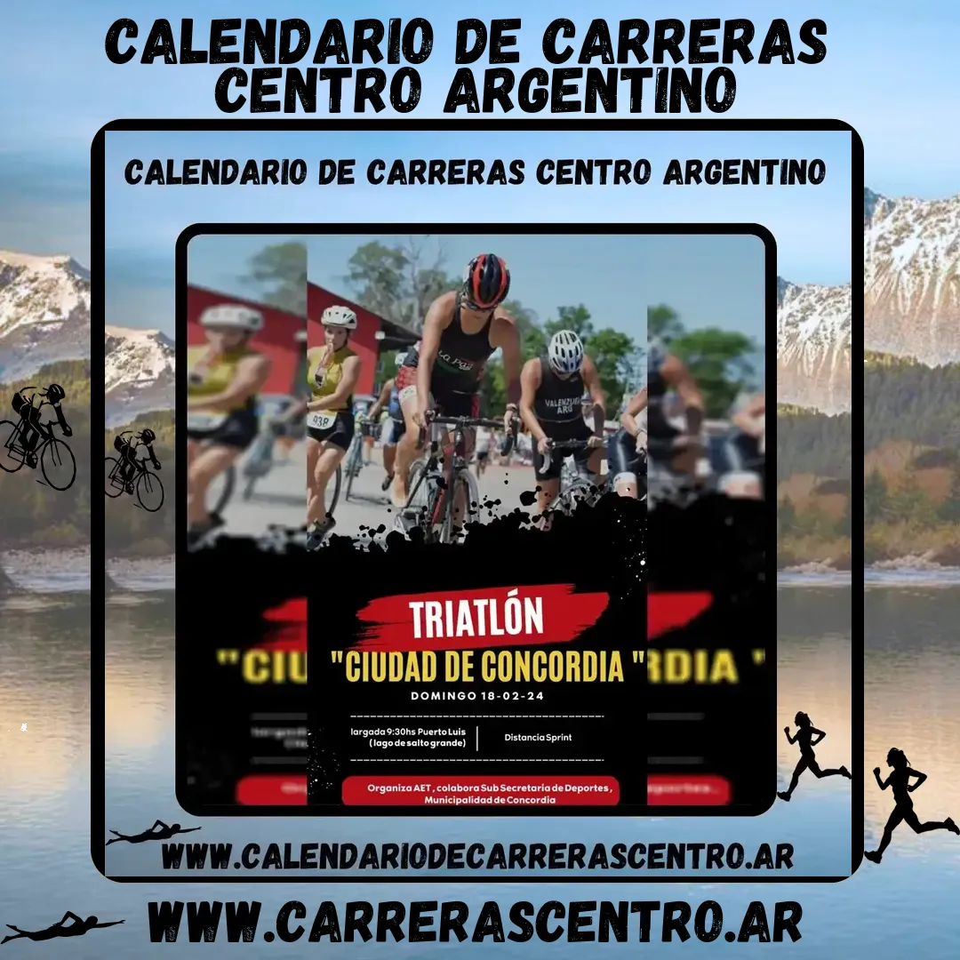 Flyer de Triatlón Concordia 2024