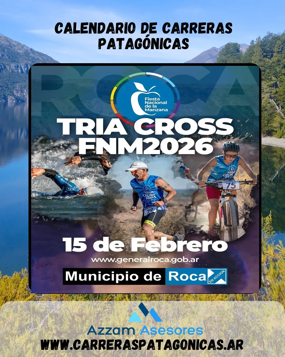 Flyer de Triatlón Cross de la Manzana 2026