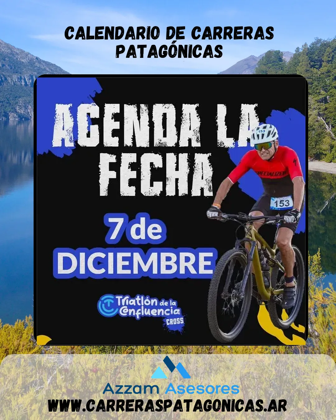 Flyer de Triatlón de la Confluencia Cross 2025