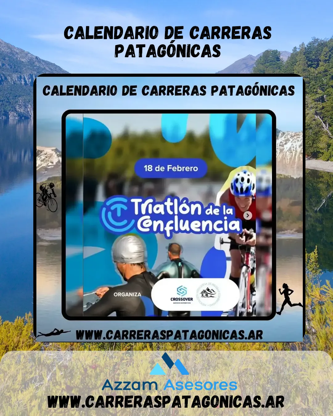 Flyer de Triatlón de la Confluencia 2024