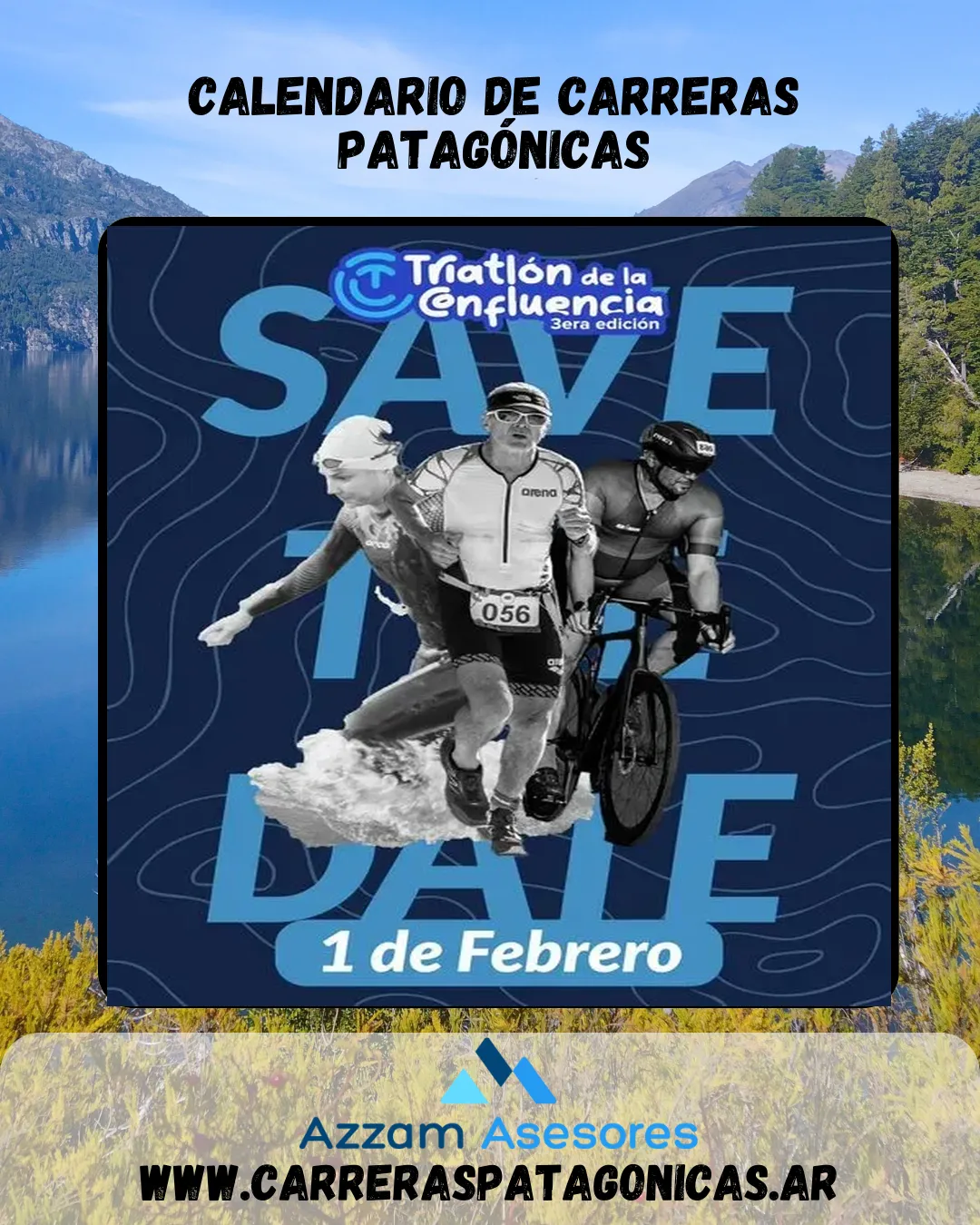 Flyer de Triatlón de la Confluencia 2026