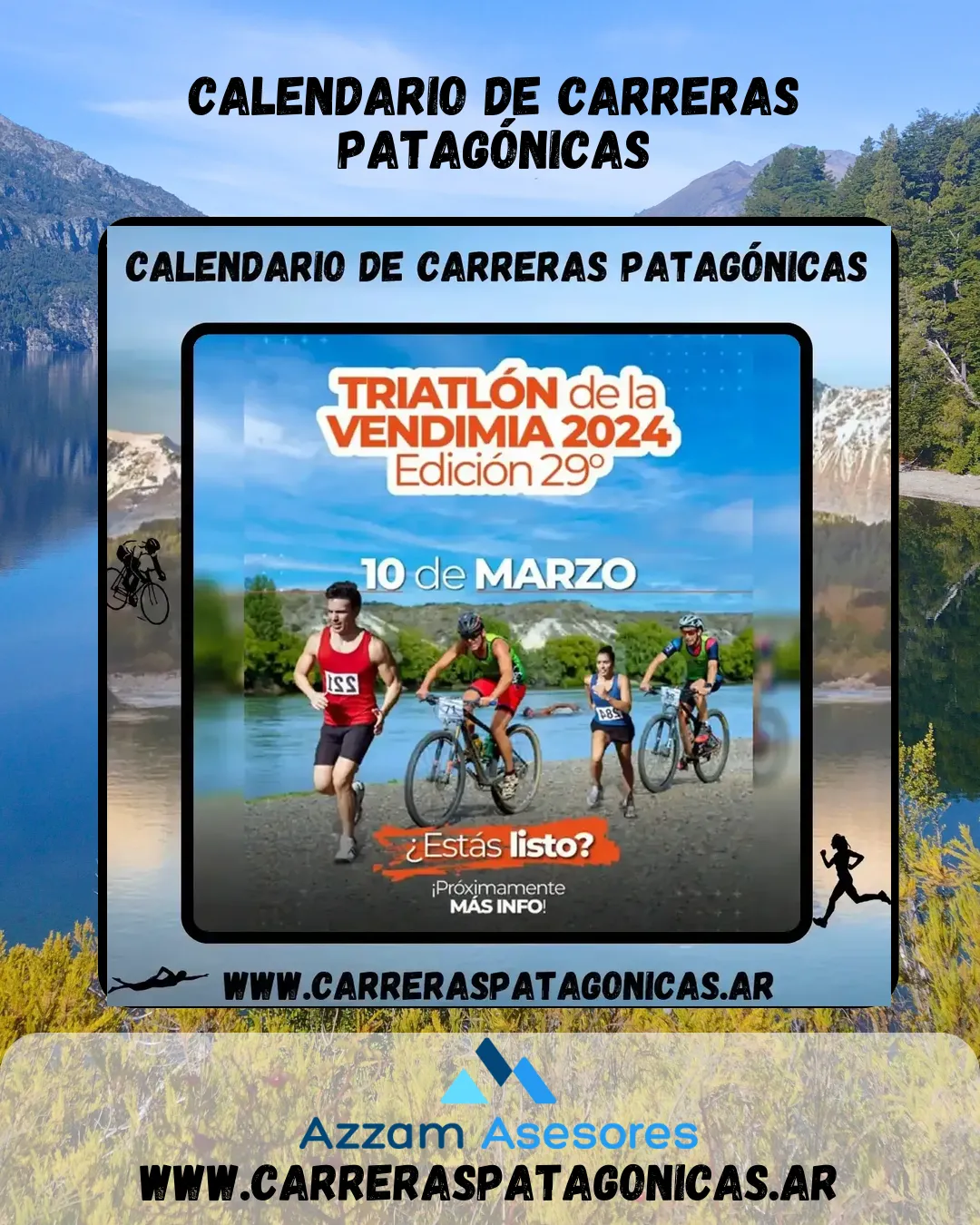 Flyer de Triatlón de la Vendimia 2024