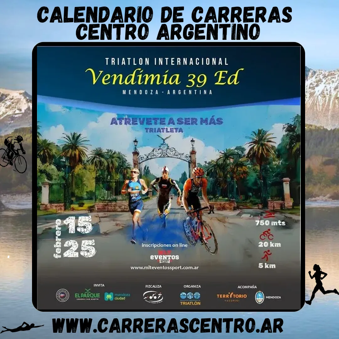 Flyer de Triatlón de la Vendimia 2025