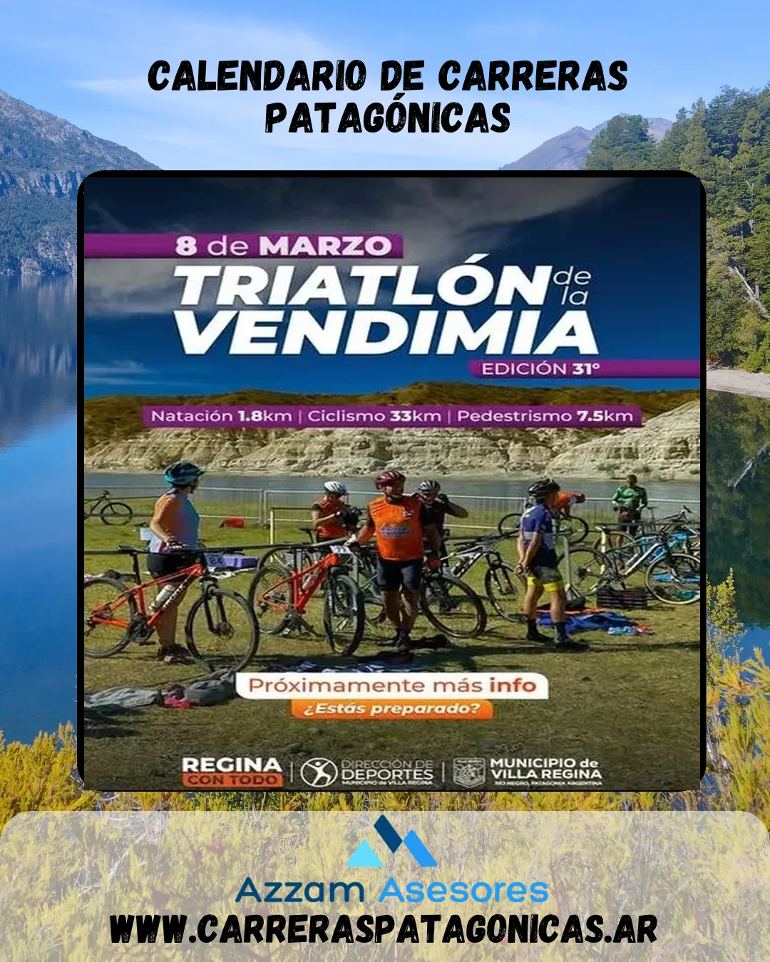 Flyer de Triatlón de la Vendimia 2026