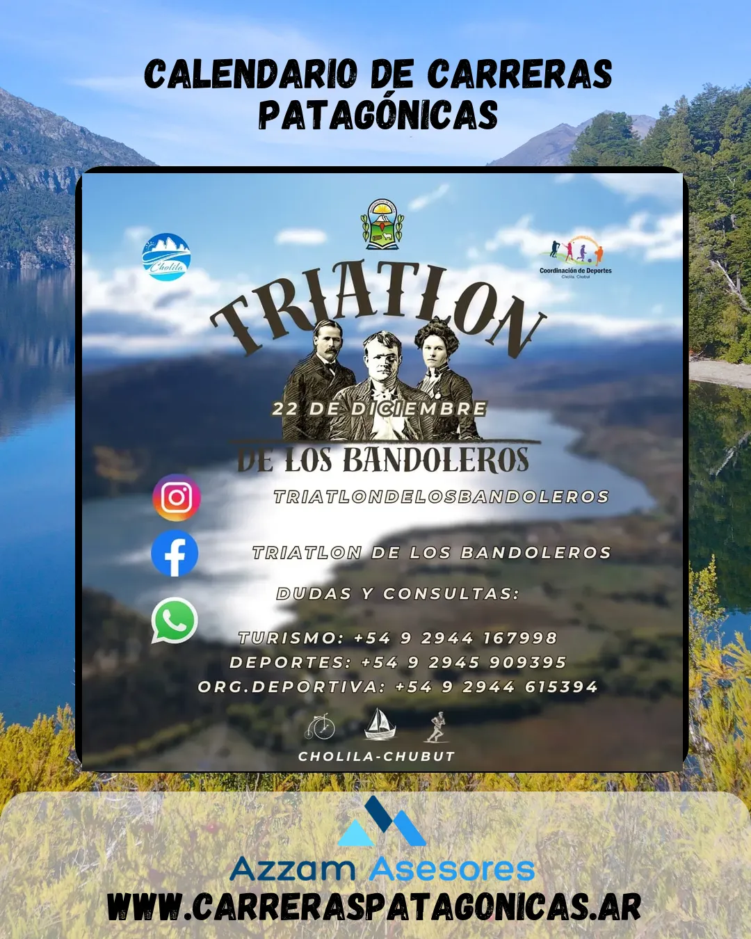 Flyer de Triatlón de los Bandoleros 2024
