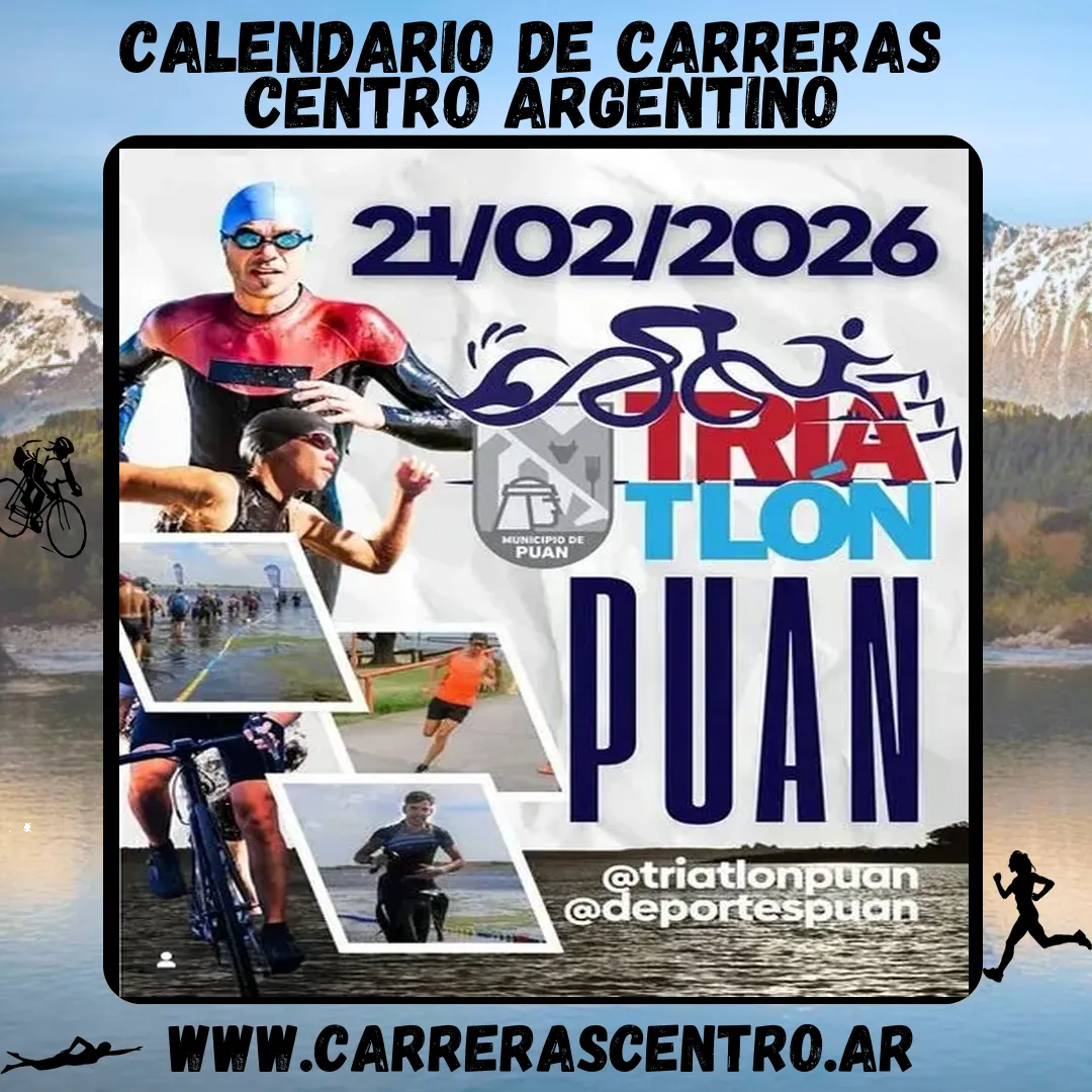 Flyer de Triatlón de Puan 2026