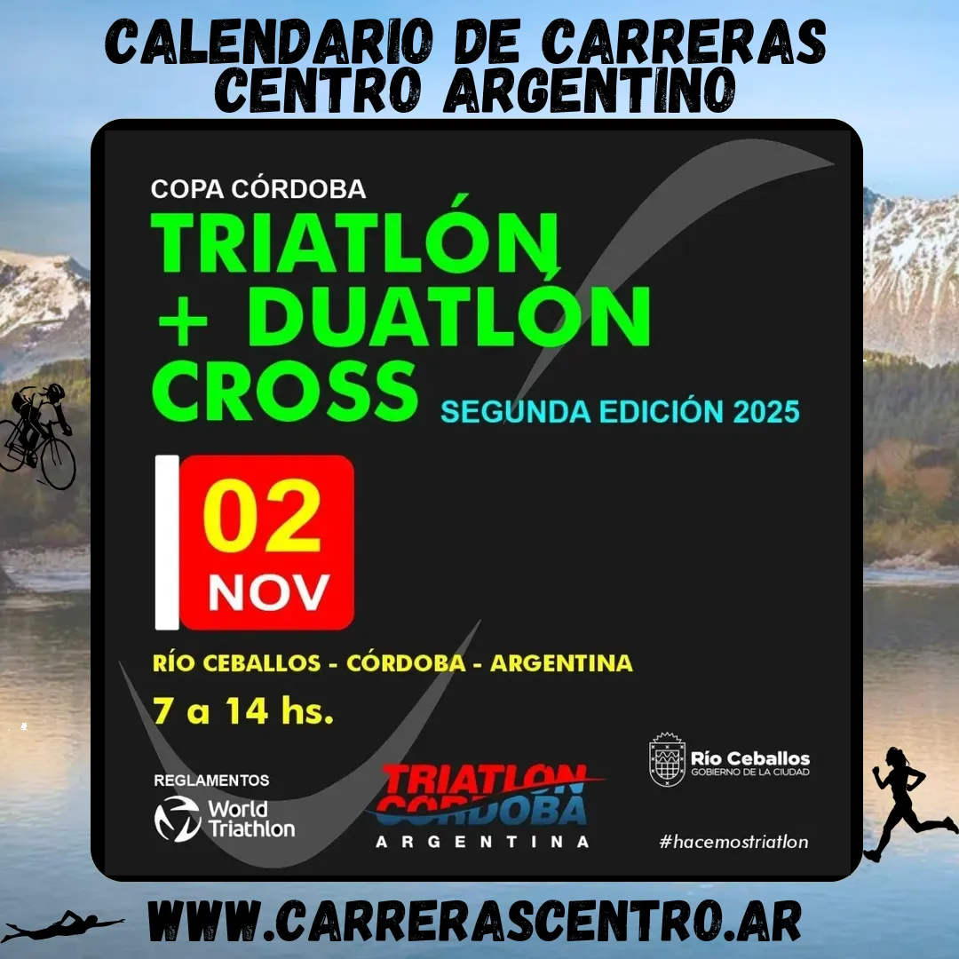 Flyer de Triatlón + Duatlón Cross Río Ceballos 2025
