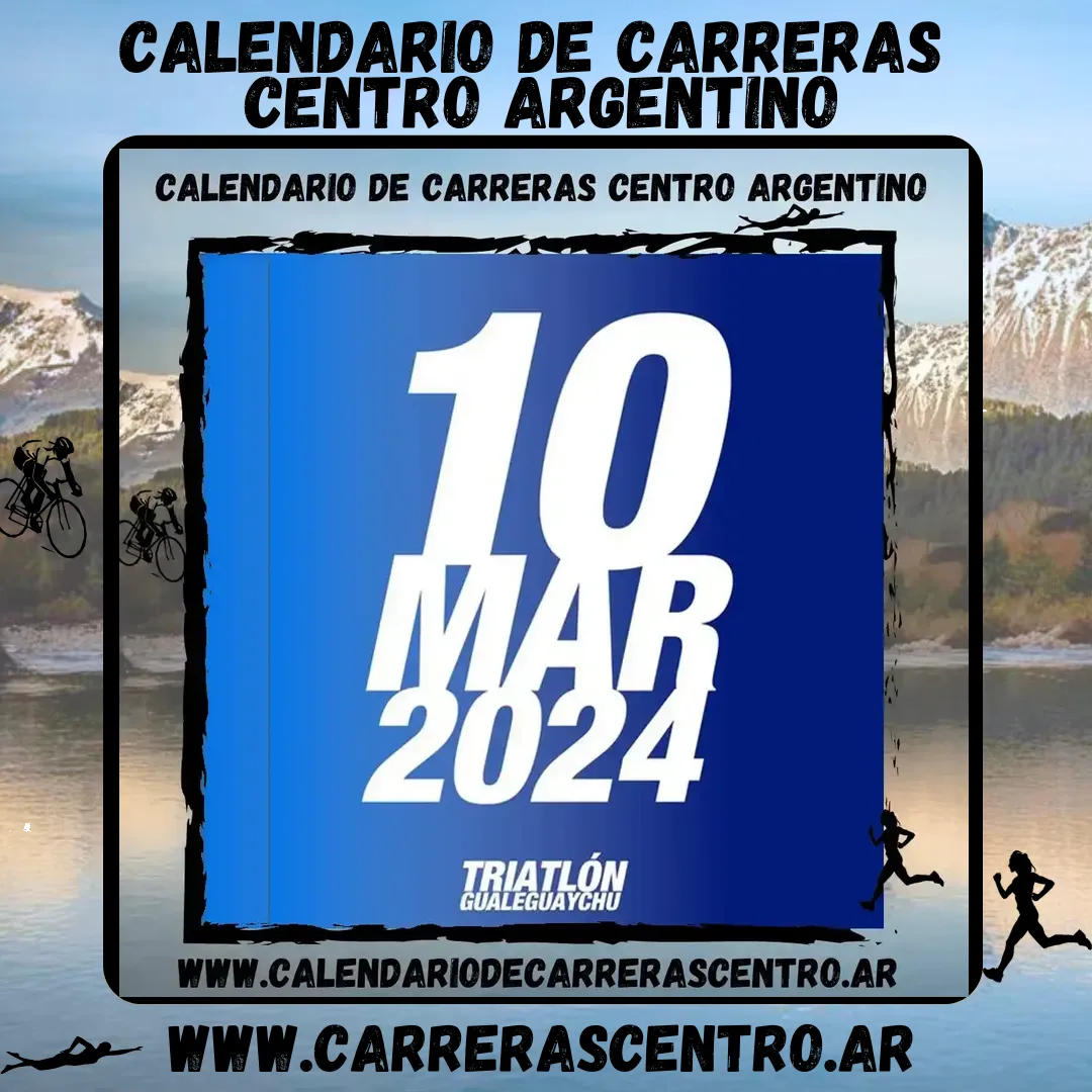 Flyer de Triatlón Gualeguaychú 2024