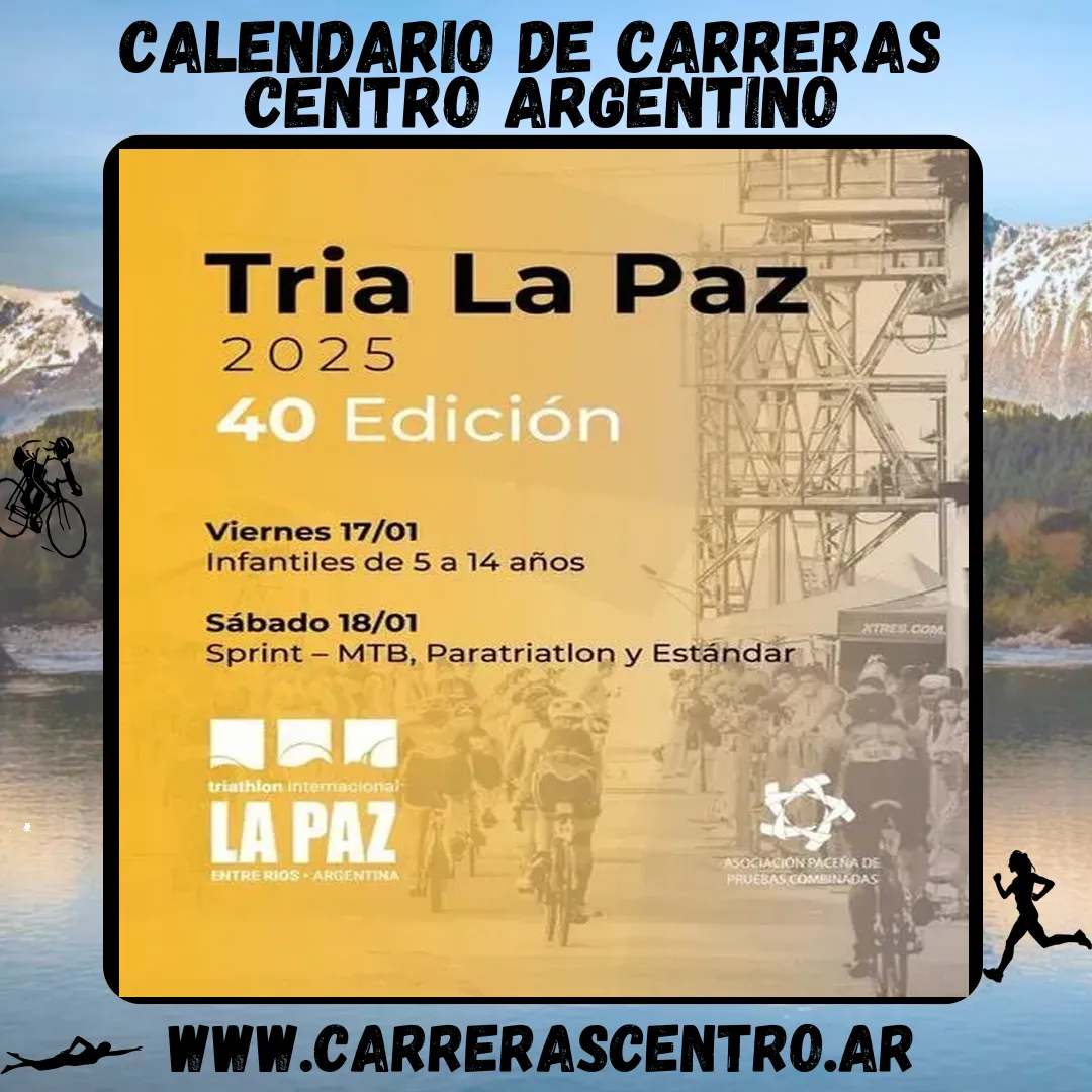 Flyer de Triatlón Internacional La Paz 2025