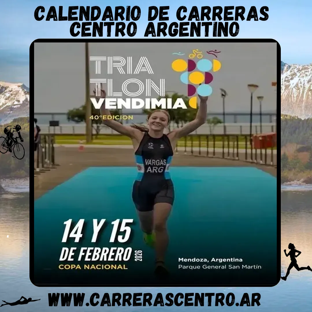 Flyer de Triatlón Internacional Vendimia 2026