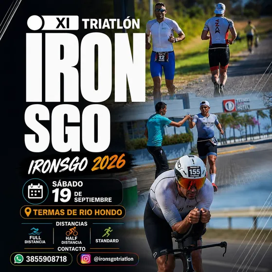 Flyer de Triatlón IronSGO 2026