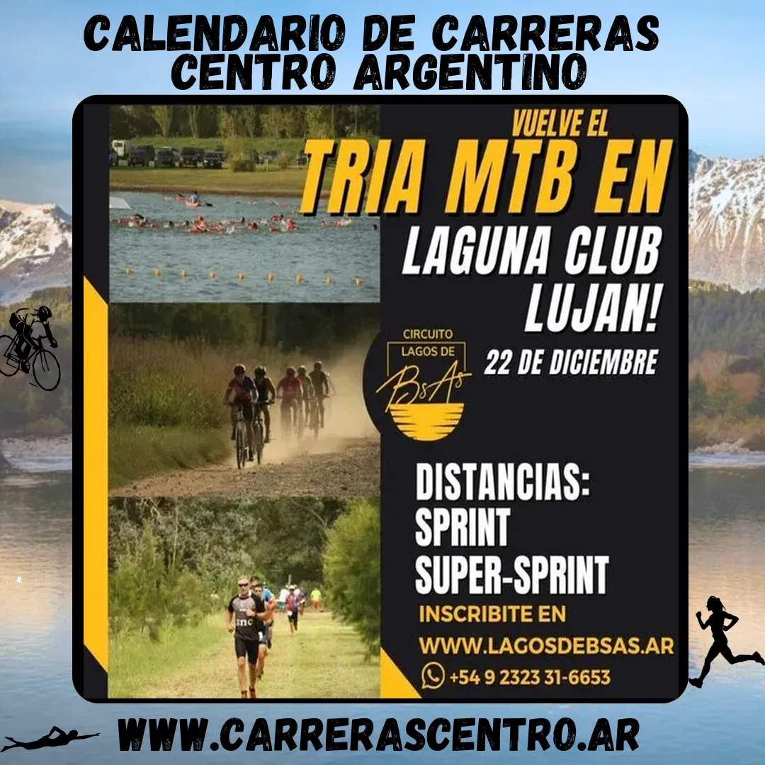Flyer de Triatlón MTB en Laguna Club 2024