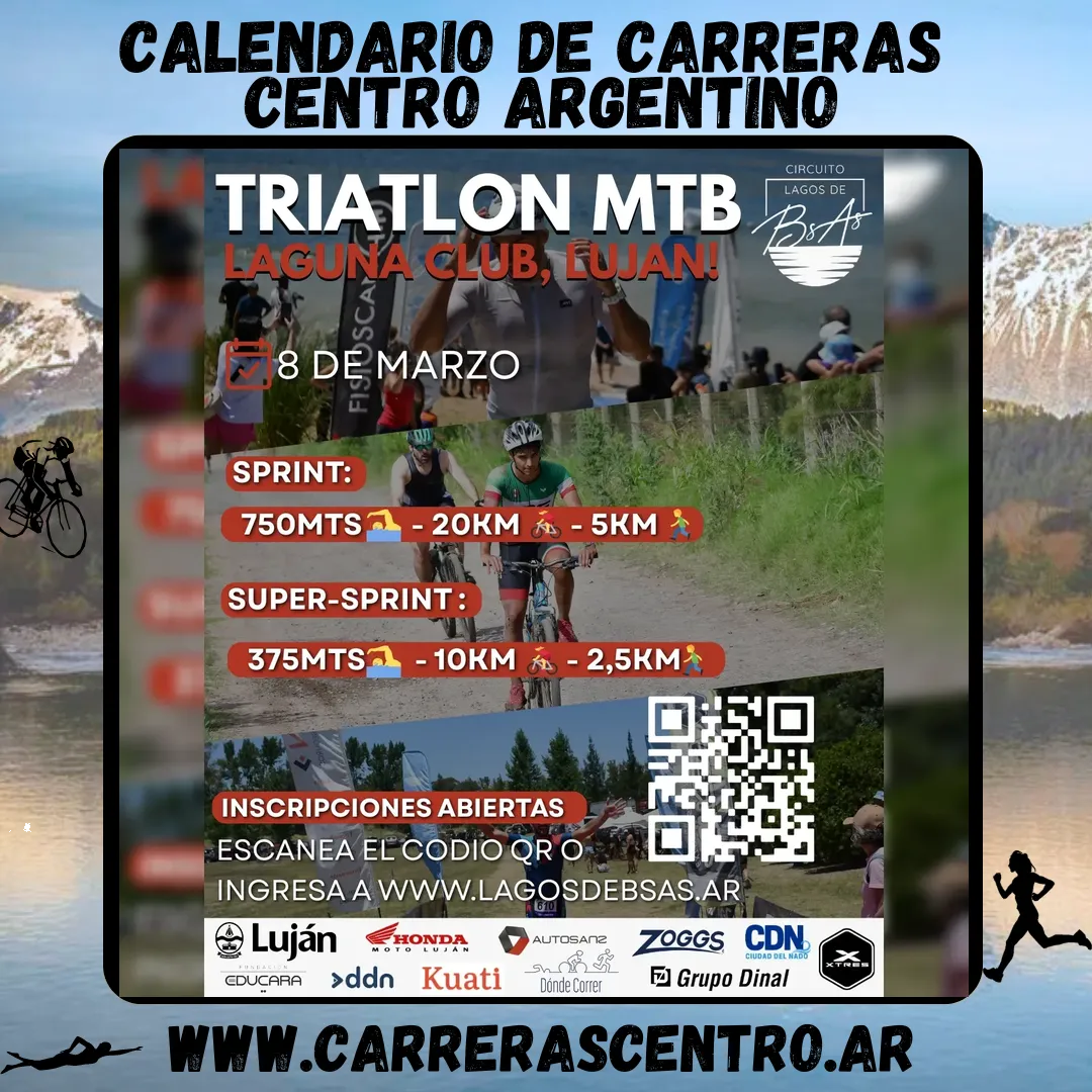 Flyer de Triatlón MTB en Laguna Club 2026
