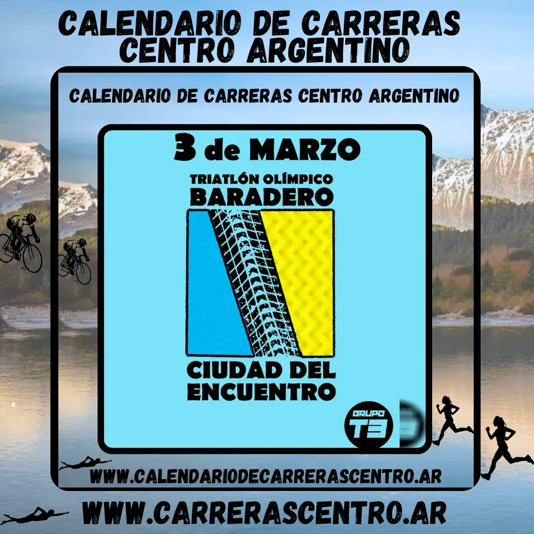 Flyer de Triatlón Olímpico Baradero 2024