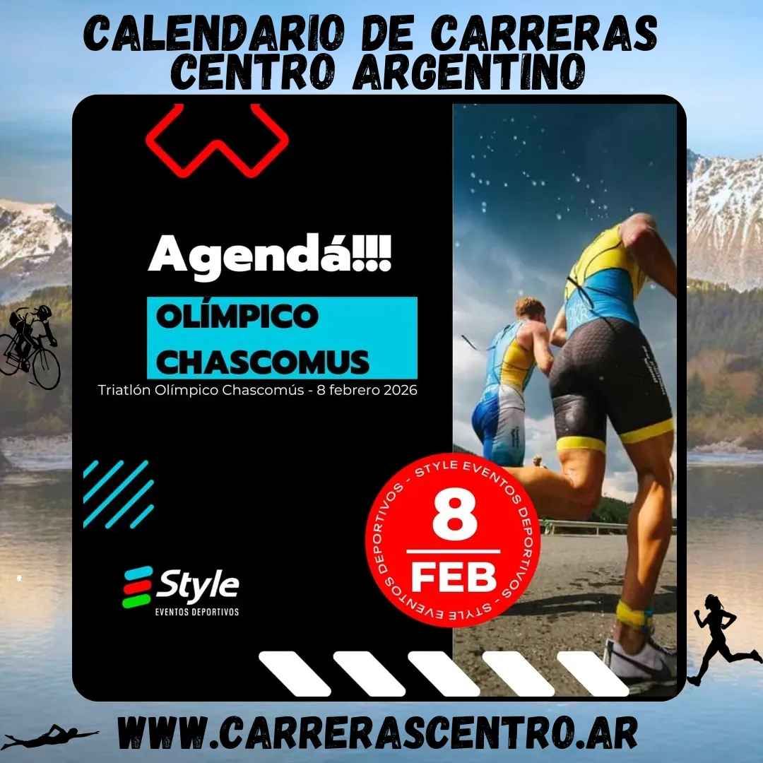 Flyer de Triatlón Olímpico Chascomús 2026