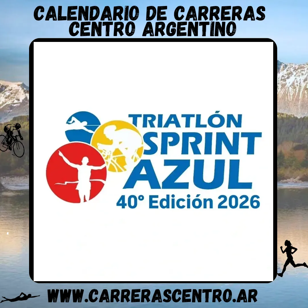 Flyer de Triatlón Sprint Ciudad Azul 2026