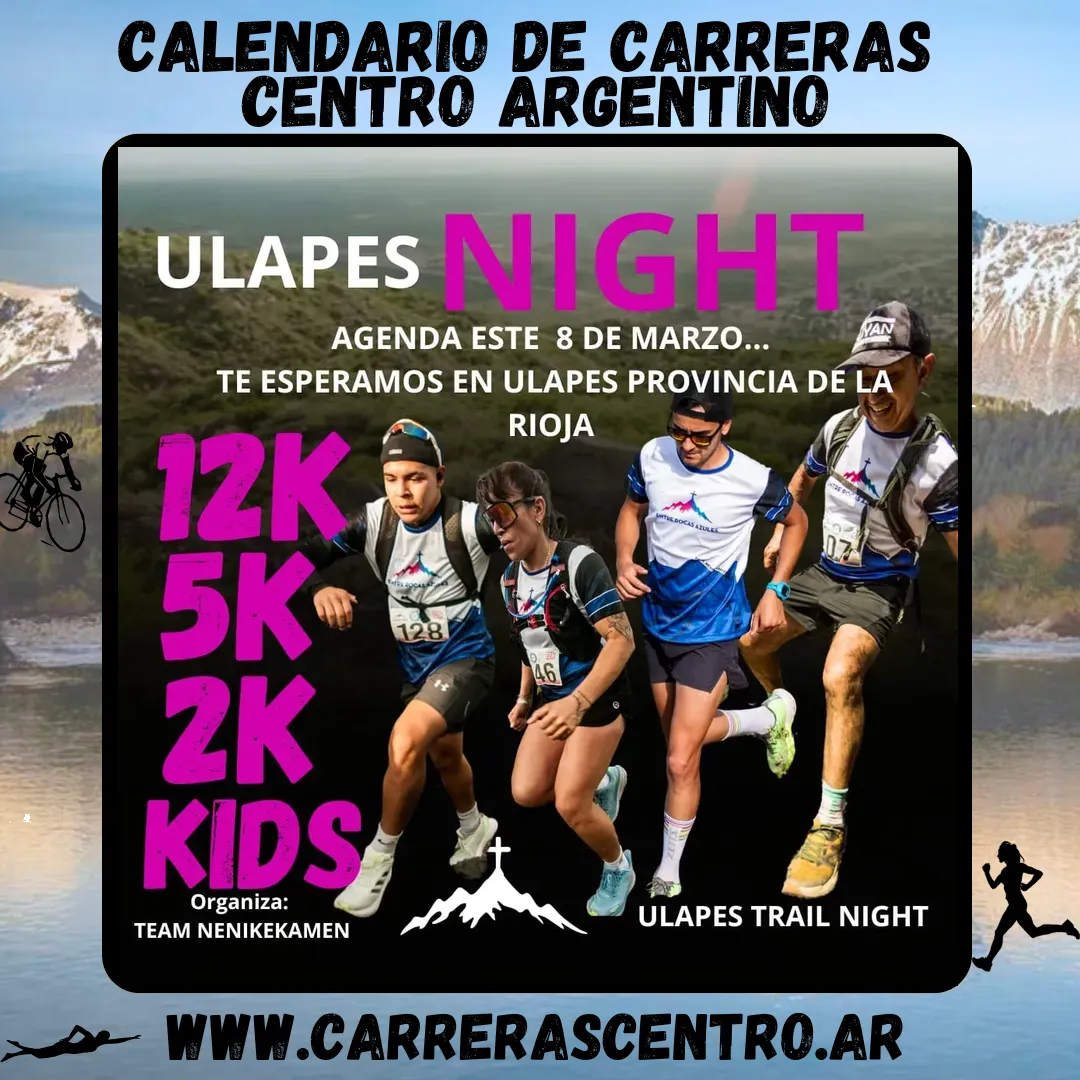 Flyer de Ulapes Trail Night 2025