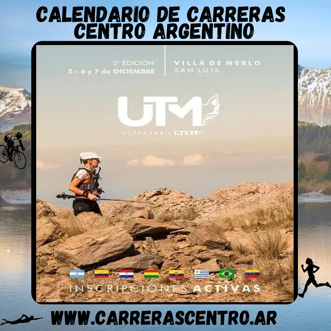 Flyer de Ultra Trail Merlo 2025 – UTM 2025