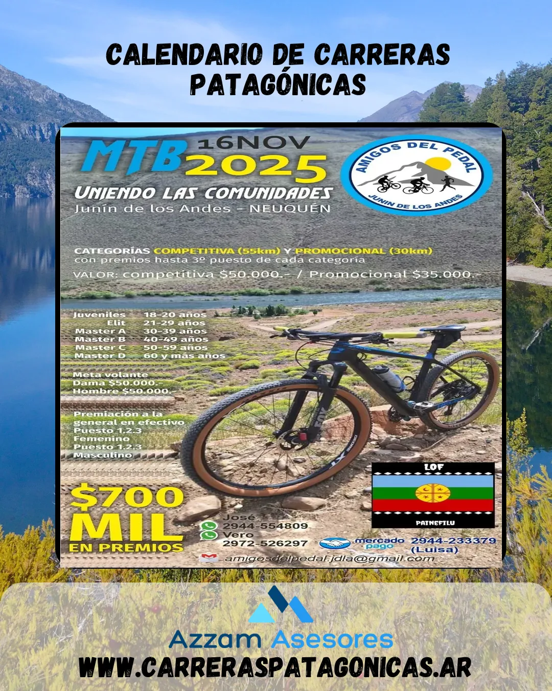 Flyer de Uniendo Las Comunidades MTB 2025