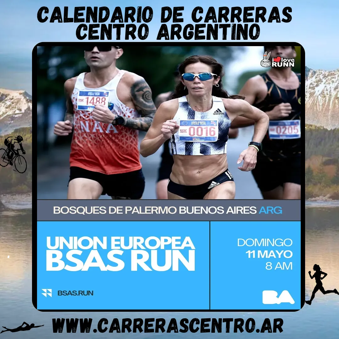 Flyer de Unión Europea Bs As Run 2025