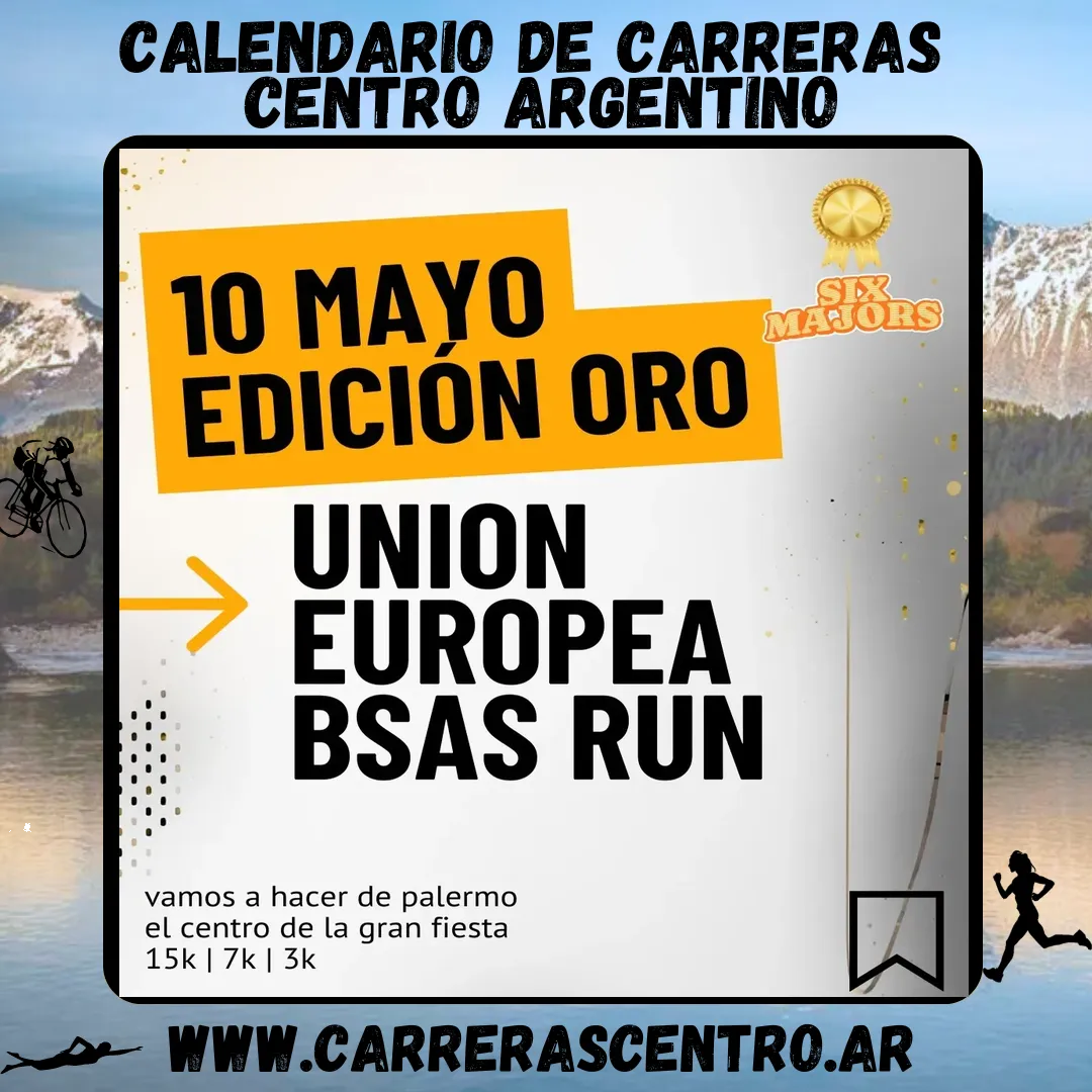 Flyer de Unión Europea Bs As Run 2026