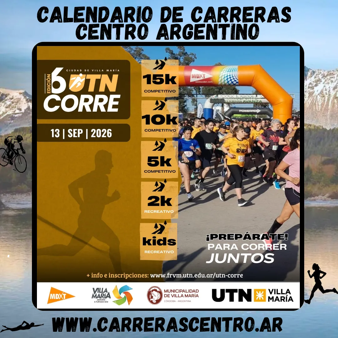 Flyer de UTN Corre 2026