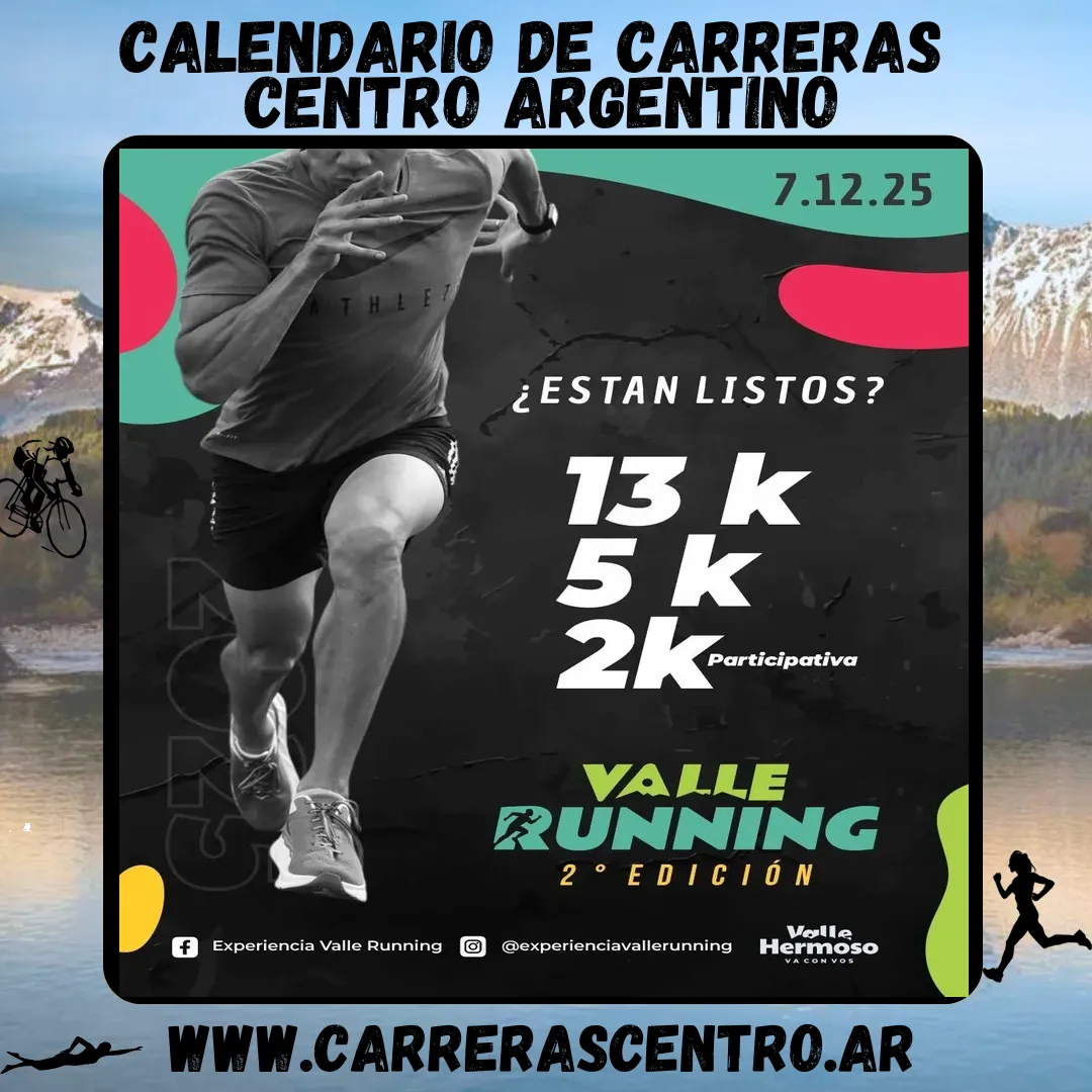 Flyer de Valle Running 2025