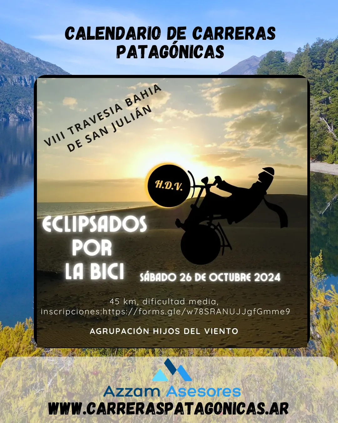 Flyer de VIII Travesía Bahía de San Julián 2024