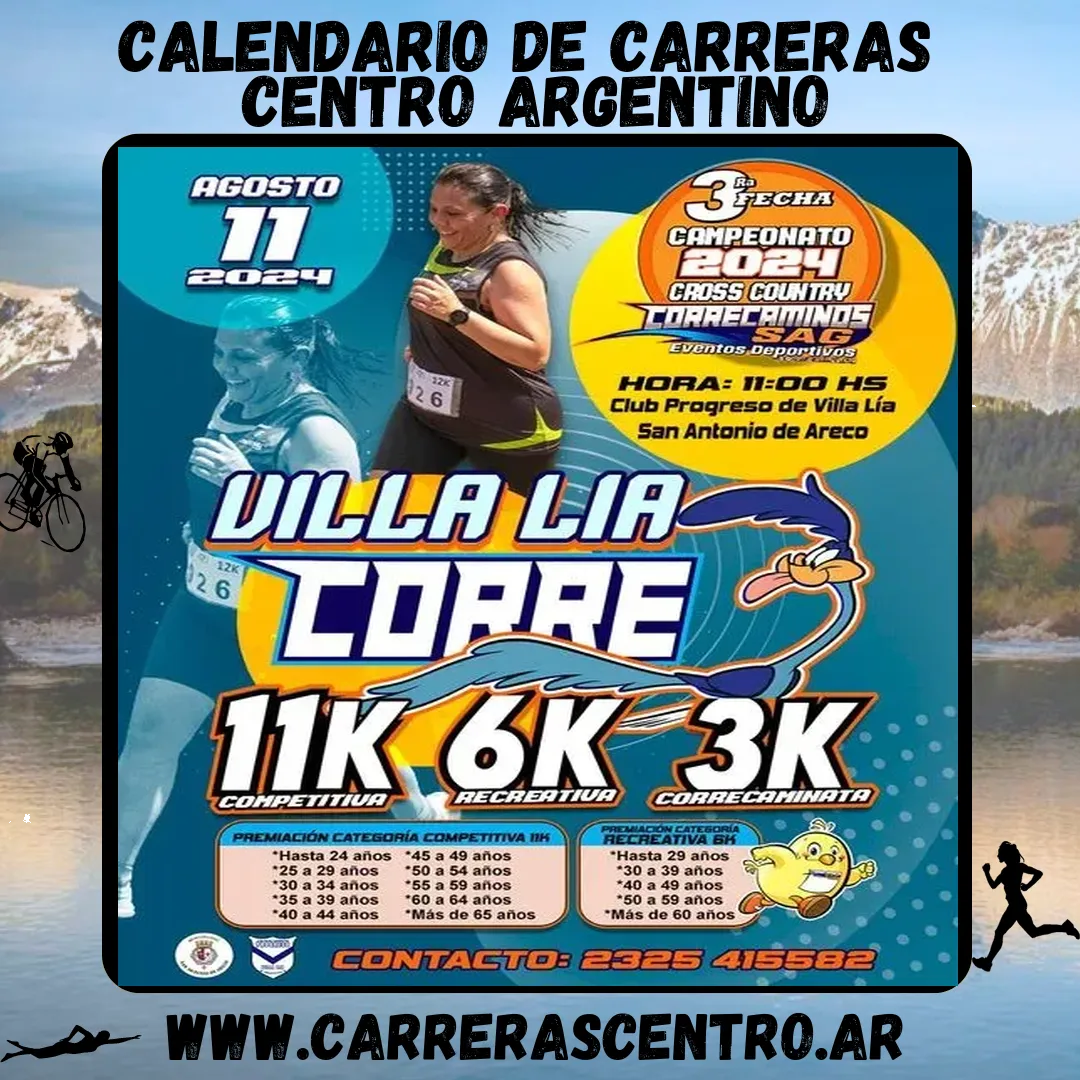 Flyer de Villa Lía Corre 2024