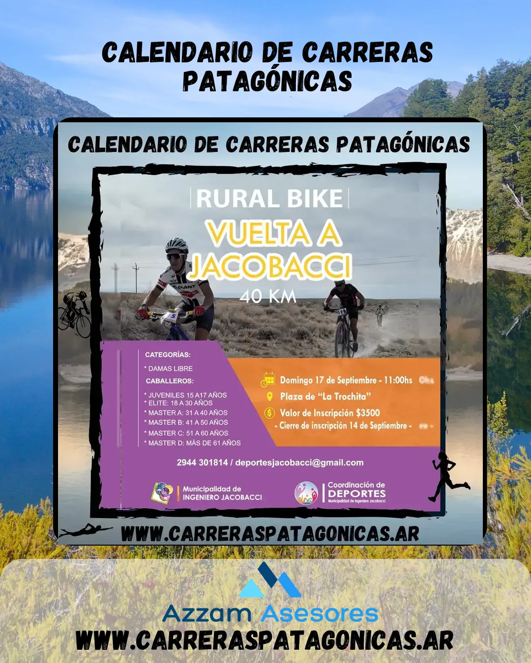 Flyer de Vuelta a Jacobacci – Rural Bike 2023