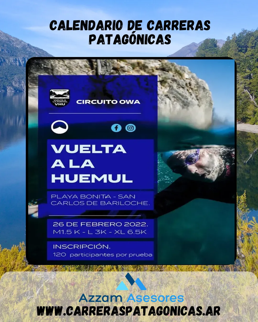 Flyer de VUELTA A LA HUEMUL 2022