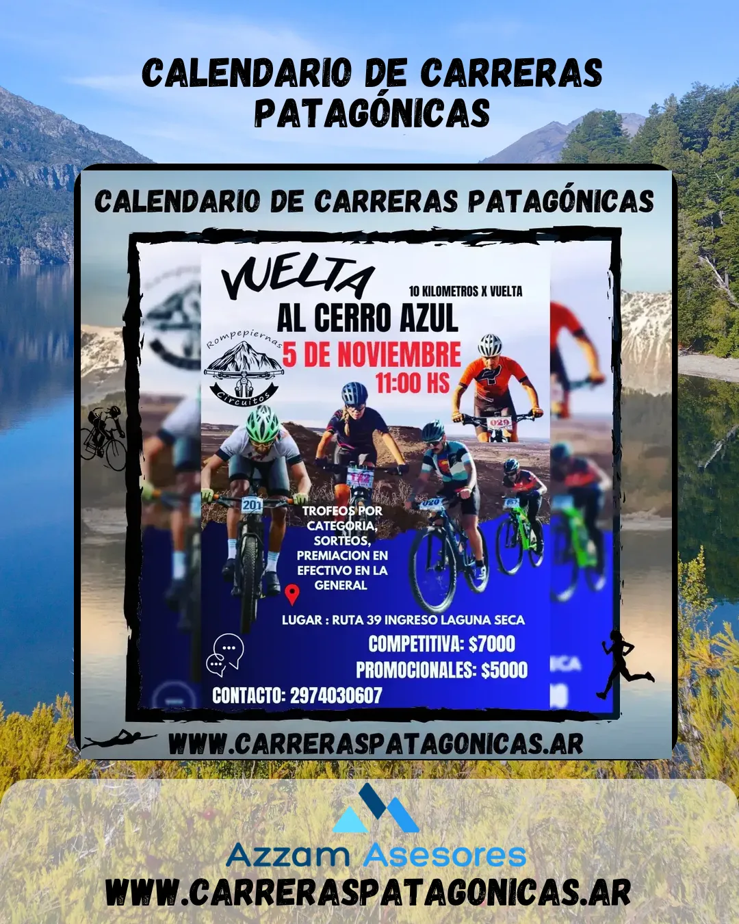 Flyer de Vuelta al Cerro Azul 2023