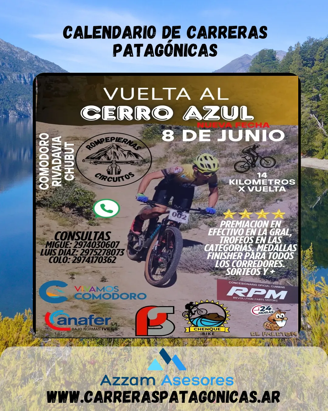Flyer de Vuelta al Cerro Azul 2025