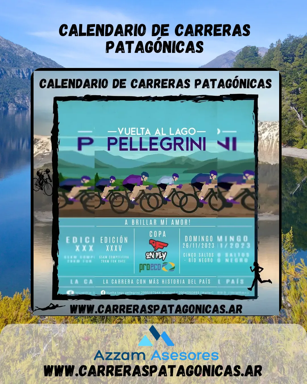 Flyer de Vuelta al Lago Pellegrini 2023