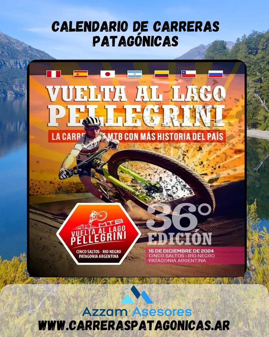 Flyer de Vuelta al Lago Pellegrini 2024